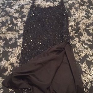beaded black skirt